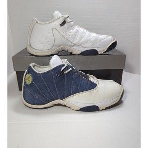 Nike Jordan 12.5 Team Low‎ Sneakers Shoes White/Wheat Midnight Navy Blue~sz 11.5
